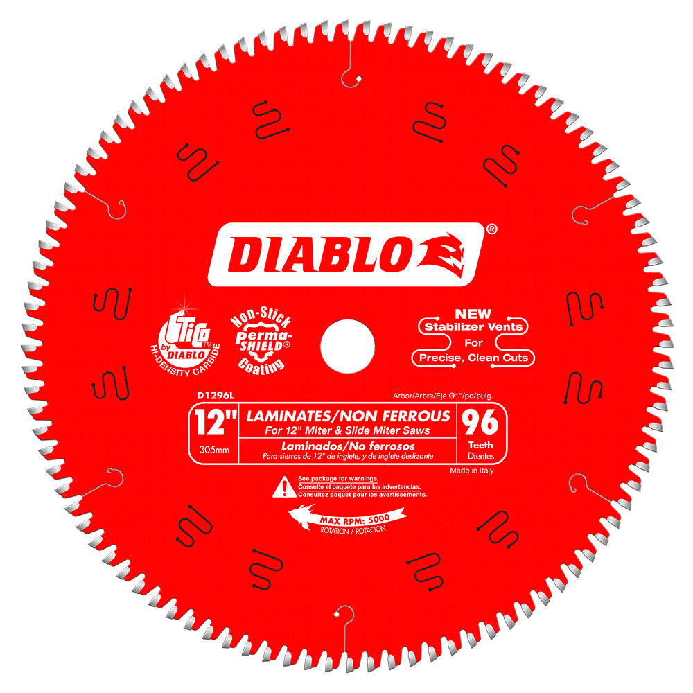 Diablo D1296L 12" x 96 Tooth Laminate / Aluminum Saw Blade