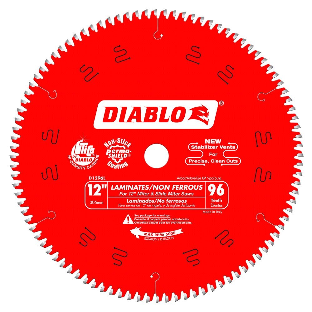 Diablo D1296L 12" x 96 Tooth Laminate / Aluminum Saw Blade