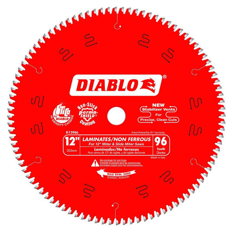 Diablo D1296L 12" x 96 Tooth Laminate / Aluminum Saw Blade