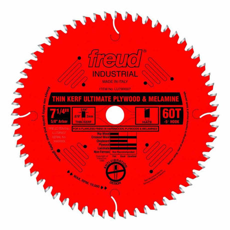 Freud LU79R007 7-1/4" 60T Plywood / Laminate Blade Thin Kerf