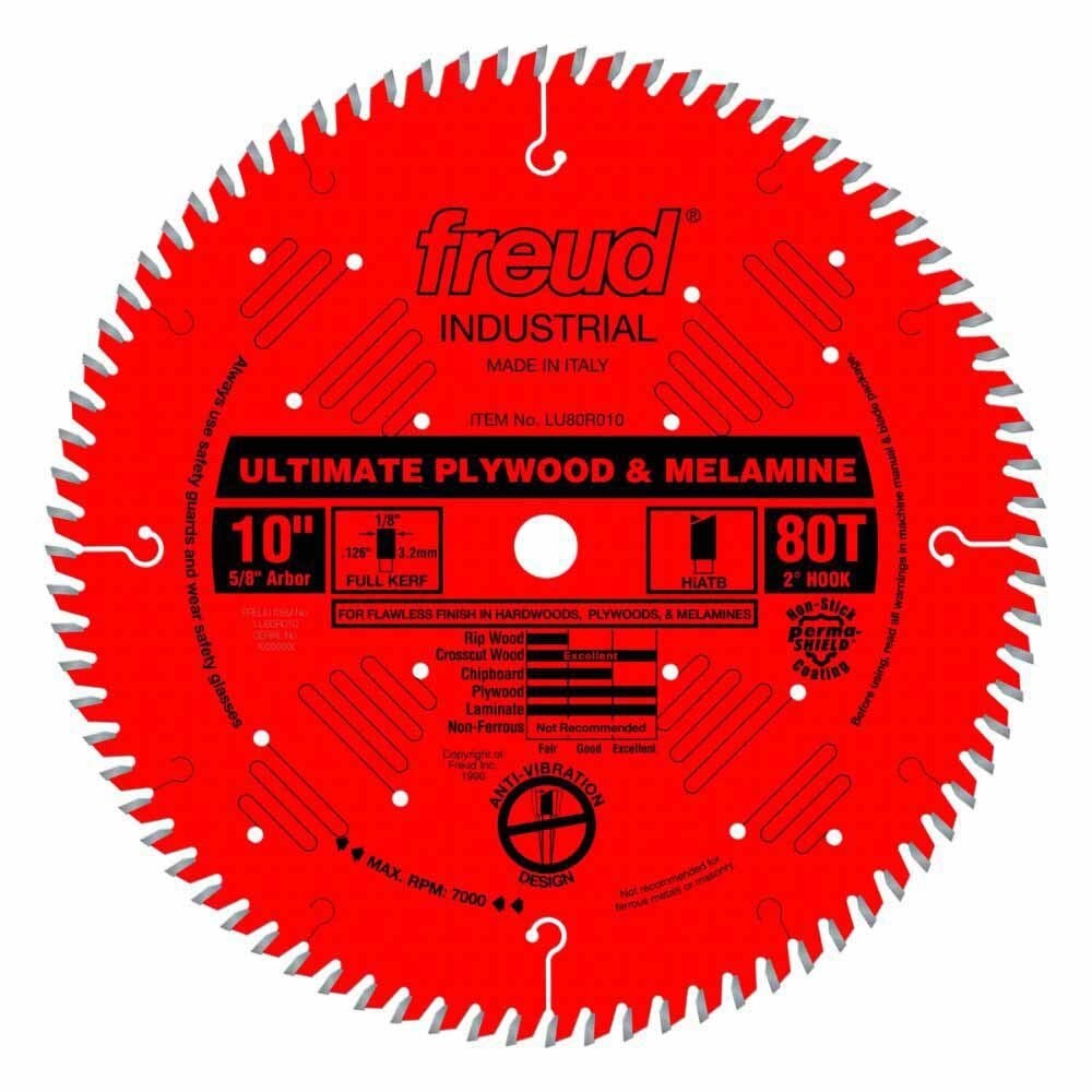 Freud LU80R010 10" Ultimate Plywood & Melamine Blade
