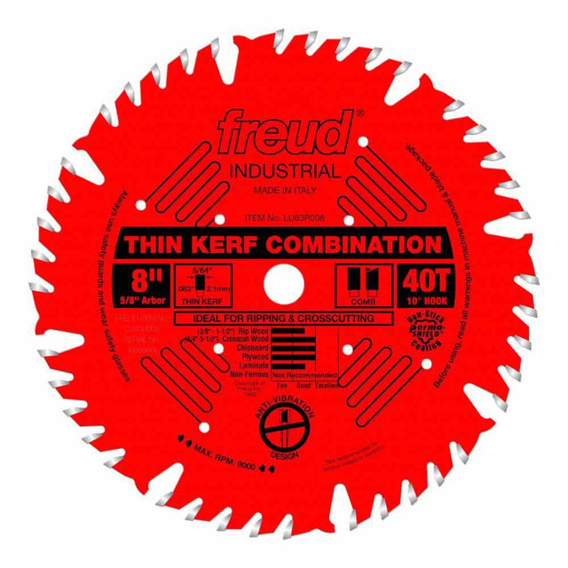 Freud LU83R008 8" Thin Kerf Combination Blade