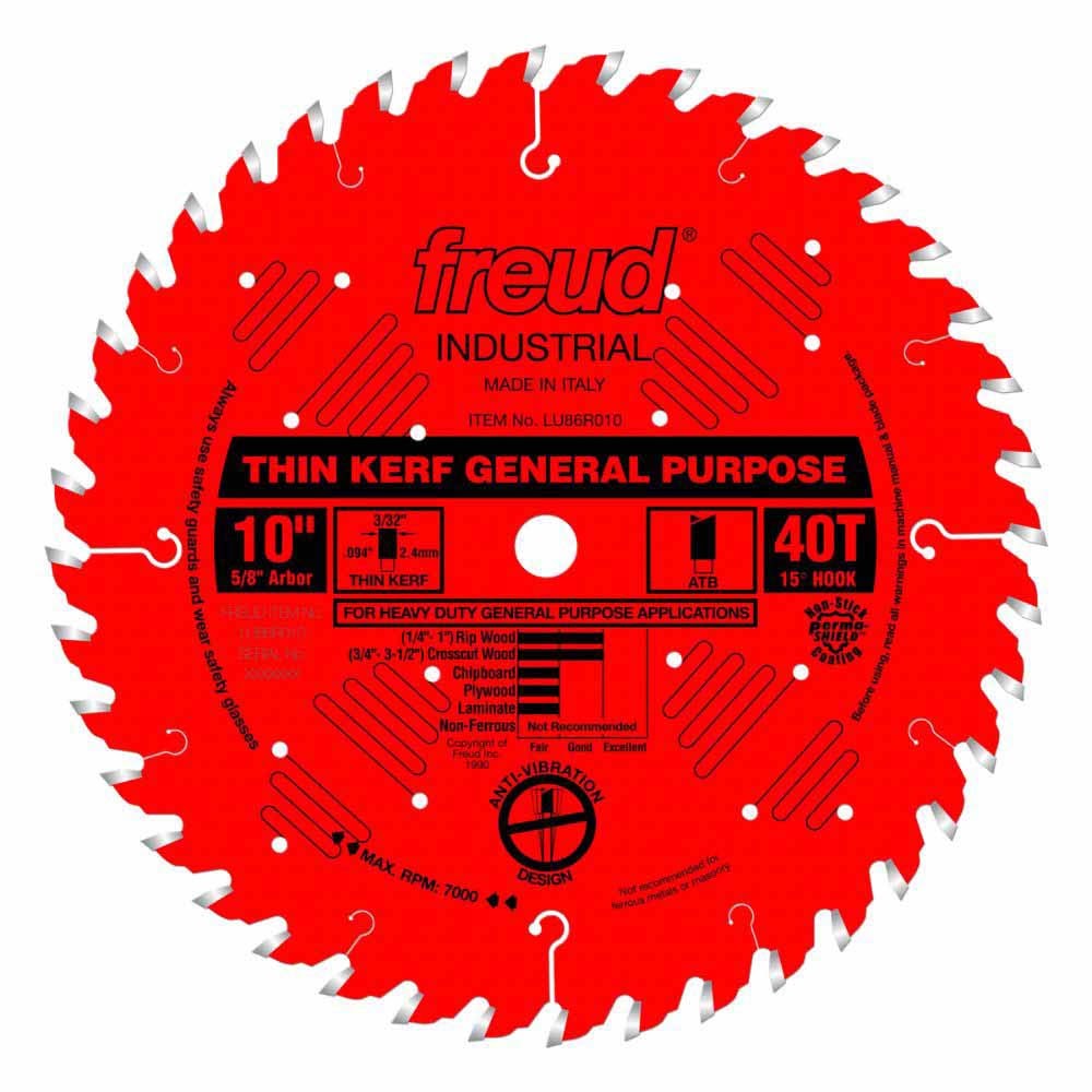 Freud LU86R010 10" Thin Kerf General Purpose Blade