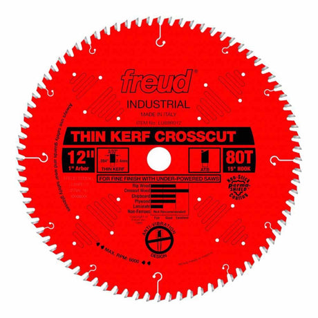 Freud LU88R012 12" Thin Kerf Fine Finish Crosscut Blade