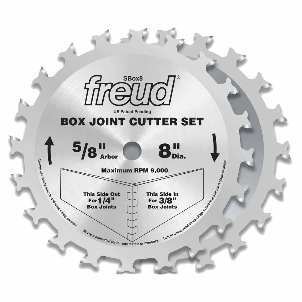 Freud SBOX8 8" Box Joint Cutter Set - 2