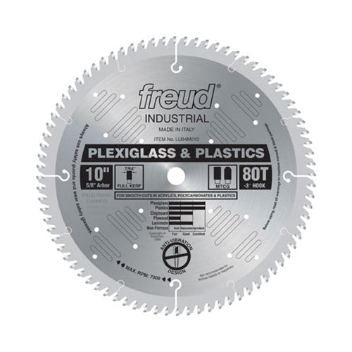 Freud LU94M010 10 x 80 x 5/8 TCG Plexiglass/Plastics Saw Blade