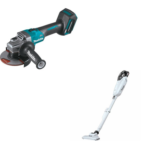 Makita GAG01Z 4-1/2" / 5" W/ GLC02Z 40V max XGT Brushless Cordless 4-Speed Compact Stick Vacuum