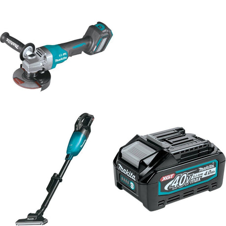 Makita GAG06Z Angle Grinder Kit W/ GLC01Z HEPA Vac and FREE BL4040 Battery