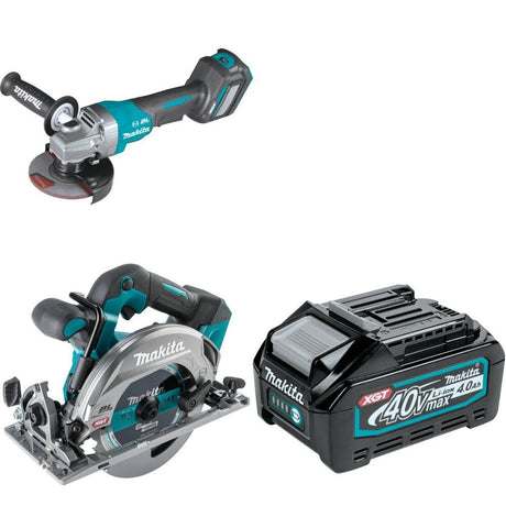 Makita GAG06Z Angle Grinder Kit W/ GSH05Z Circular Saw and FREE Battery