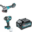 Makita Angle Grinder Kit W/ Impact Wrench and FREE 4.0Ah Battery