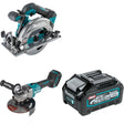 Makita GAG07Z Angle Grinder W/ GSH05Z Circular Saw and FREE BL4040 Battery