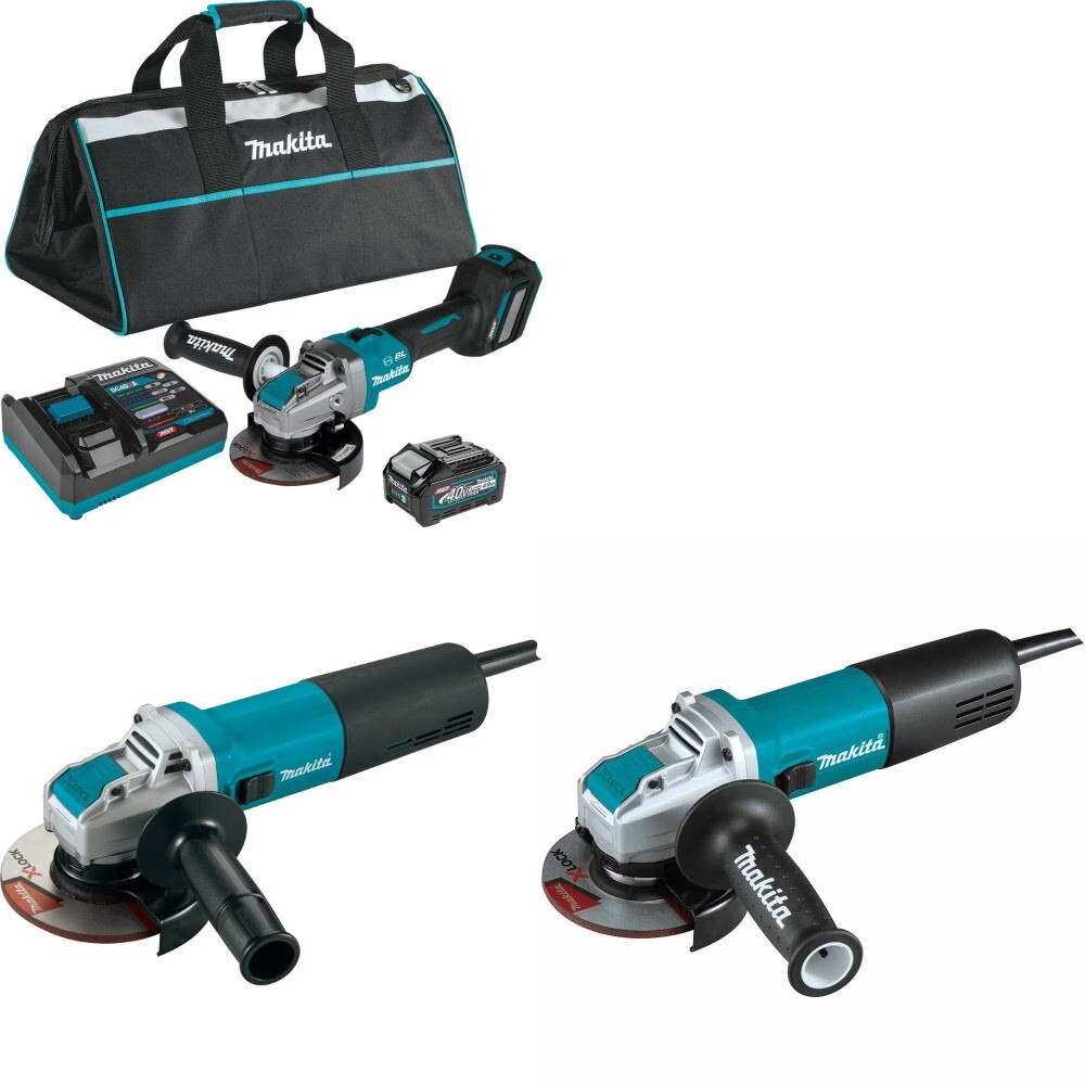Makita GAG11M1 Angle Grinder Kit W/ GA5080 Grinder and FREE GA4570