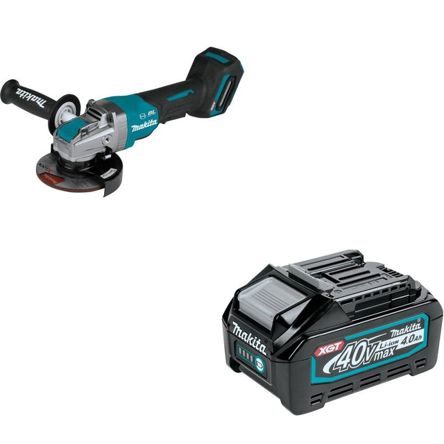 Makita GAG13Z 4-1/2" / 5" X-LOCK Paddle Switch Angle Grinder W/ BL4040 4.0Ah Battery