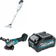 Makita GAG13Z 4-1/2" / 5" W/ GLC02Z 4-Speed Compact Stick and BL4040 40V max XGT 4.0Ah Battery