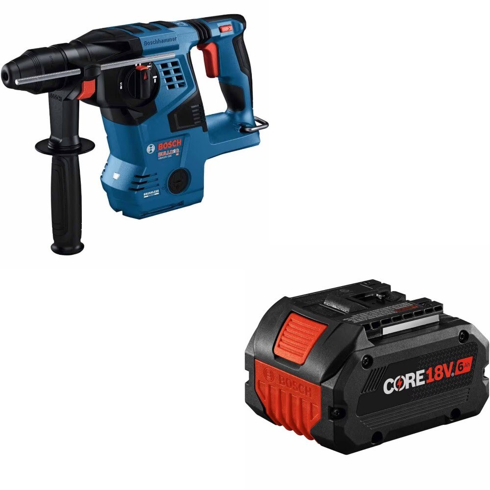 Bosch GBH18V-28CN Rotary Hammer Kit W/ FREE GBA18V60 Battery