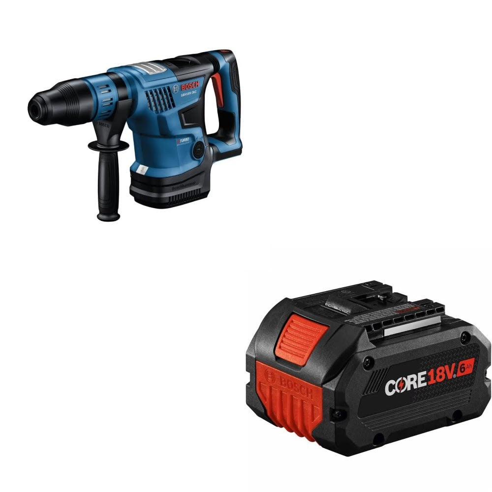 Bosch GBH18V-36CN Rotary Hammer Kit W/ FREE GBA18V60 6Ah Battery