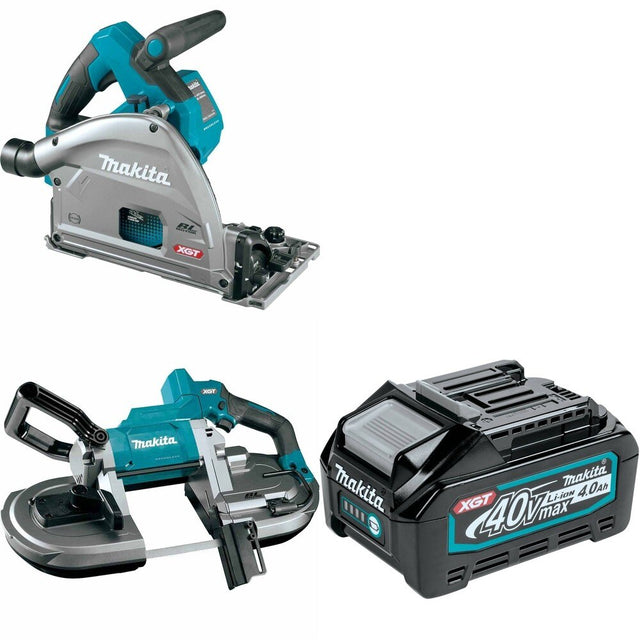 Makita GBP01Z Portable Band Saw W/ GPS01Z Plunge Circular Saw and FREE BL4040 Battery