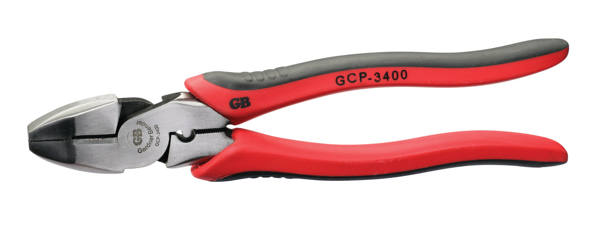 Gardner Bender GCP-3400 High Leverage Linemens Pliers, Crimping Tool, Drop Forged High Carbon Steel