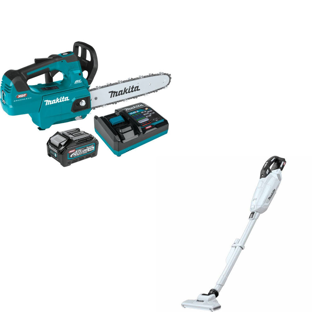 Makita GCU01M1 40V Max XGT 12" Chain Saw Kit W/ FREE GLC02Z 40V Max XGT Vacuum