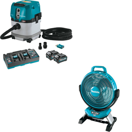 Makita GCV04PMUX 40V Max XGT Dust Extractor Kit W/ FREE CF002GZ 40V Max XGT Fan