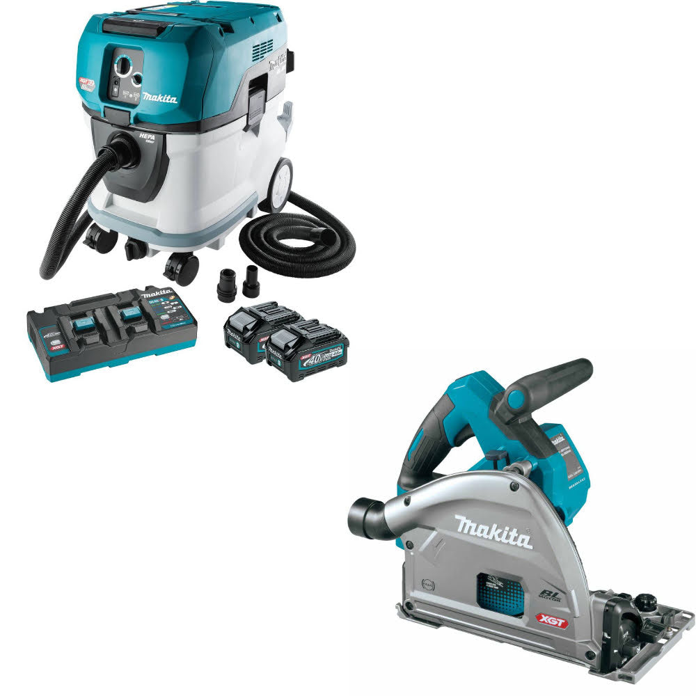 Makita GCV07PMU 80V Max XGT 10Gal Vacuum Kit W/ FREE GPS01Z 40V max XGT Circ Saw