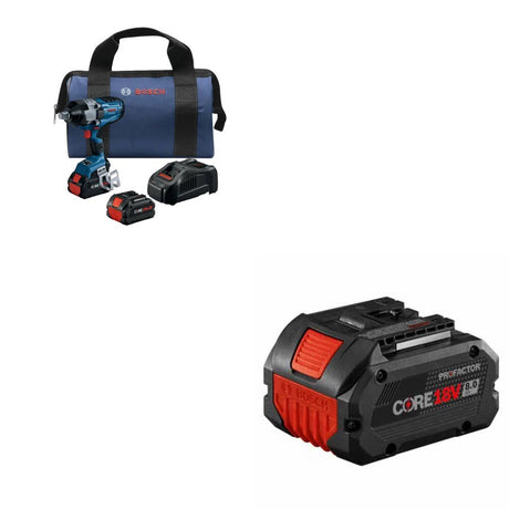 Bosch GDS18V-1180CB28 Impact Wrench Kit W/ FREE GBA18V80 8.0Ah Battery