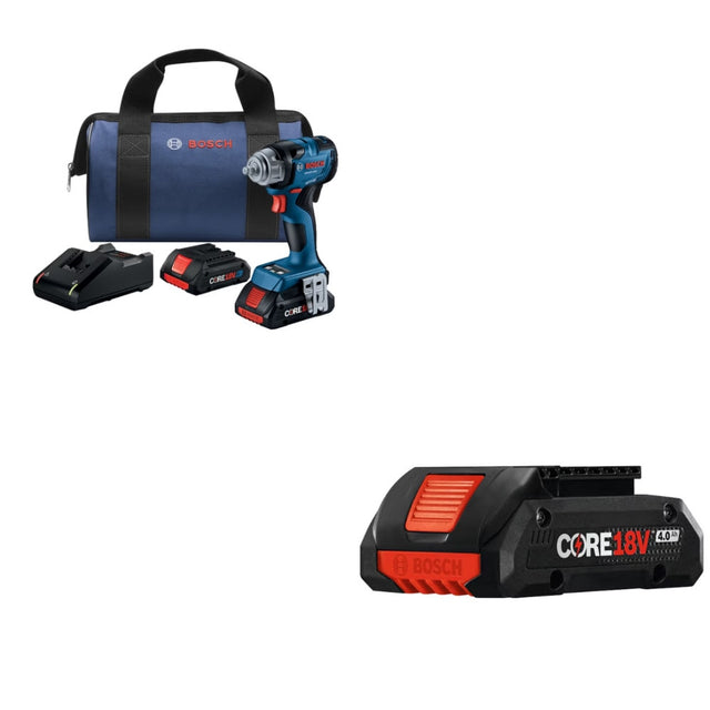 Bosch GDS18V-230CB24 Impact Wrench Kit W/ FREE GBA18V40 4.0Ah Battery