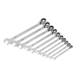 90-Tooth 12-Point SAE Reversible Ratcheting Combination Wrench Set with Compression Rack (10 Piece Set) - 2