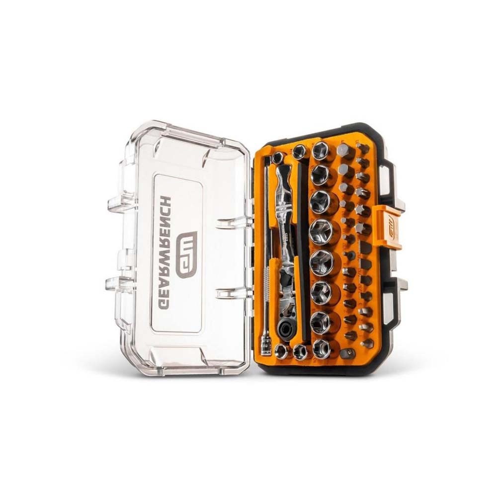 Gearwrench GWMBS41 1/4 Inch Drive 72-Tooth 6 Point MicroDriver Mechanics Tool Set (41 Piece)