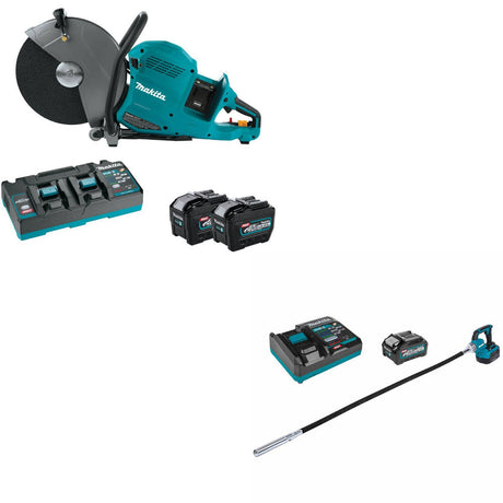 Makita GEC01PL 80V Max 14" Power Cutter Kit W/ FREE GRV01M1 40V Vibrator Kit