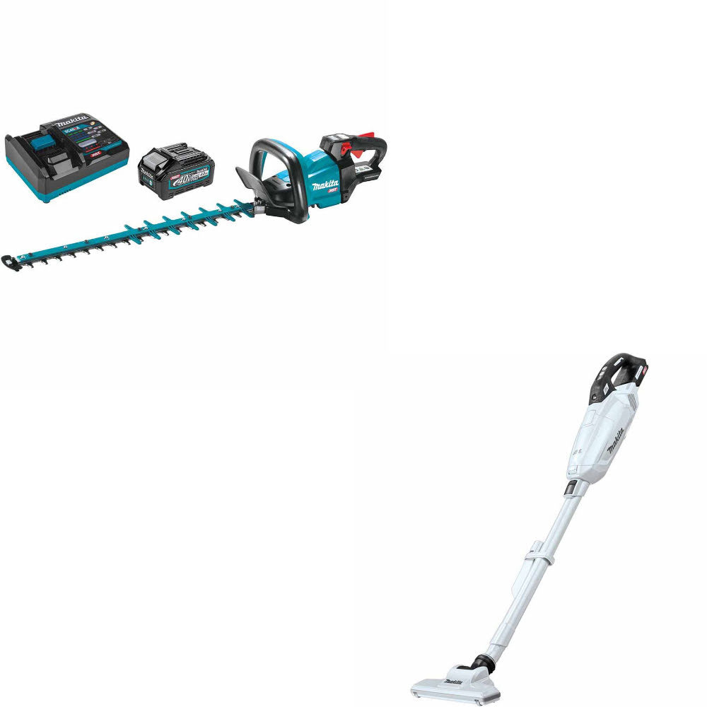 Makita GHU02M1 40V Max XGT Hedge Trimmer Kit W/ FREE GLC02Z 40V Max XGT Vacuum