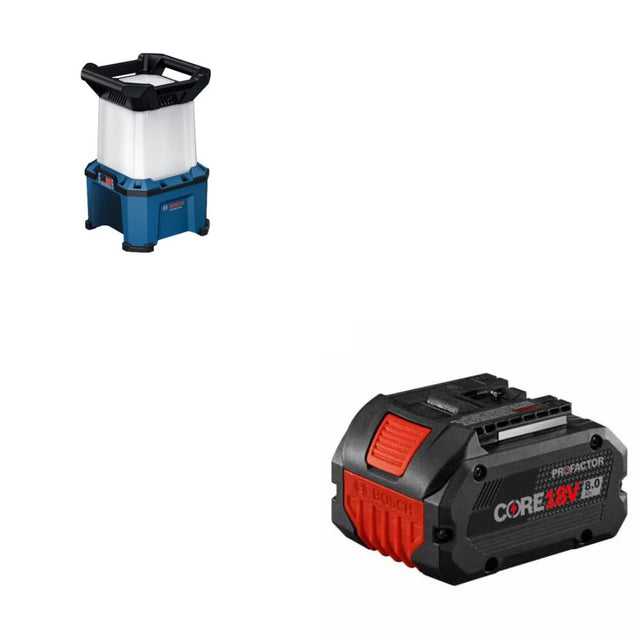 Bosch GLA18VH-7500N Hybrid Area Light Kit W/ FREE GBA18V80 Battery