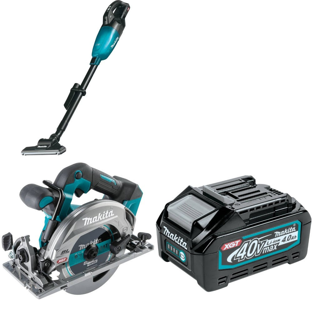 Makita Compact Vacuum Kit W/ Circular Saw and FREE 4.0Ah Battery