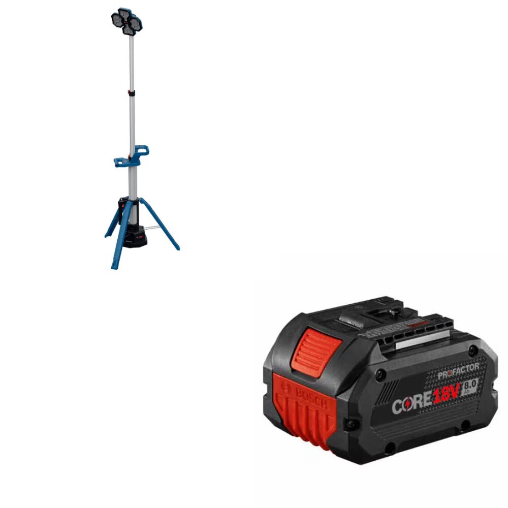 Bosch GLT18V-5000N Tower Light Kit W/ FREE GBA18V80 Battery