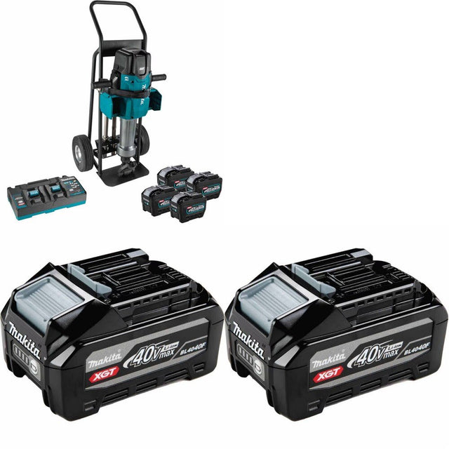 Makita GMH04PL4X 80V Breaker Hammer Kit W/ FREE BL4040F 4.0Ah Battery, 2 Pack