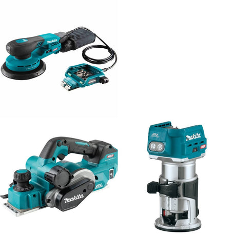 Makita GOB01CZ 40V 6" Orbit Sander Kit W/ GPK01Z Planer and FREE GTR01Z Router