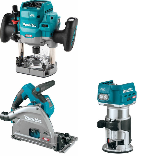 Makita GPR01Z Plunge Router Kit W/ GPS01Z Plunge Saw and FREE GTR01Z Router