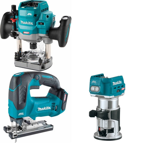 Makita GPR01Z Plunge Router Kit W/ GVJ02Z Jig Saw and FREE GTR01Z Router