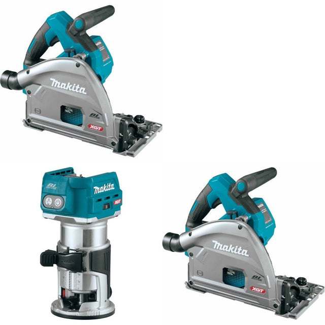 Makita GPS01Z 40V Plunge Saw, 2 Pack Kit W/ FREE GTR01Z Compact Router