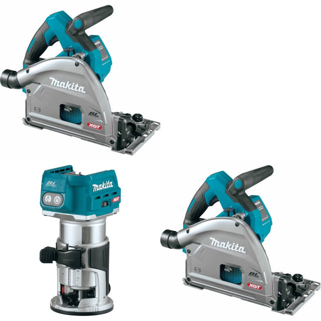 Makita GPS01Z 40V Plunge Saw, 2 Pack Kit W/ FREE GTR01Z Compact Router