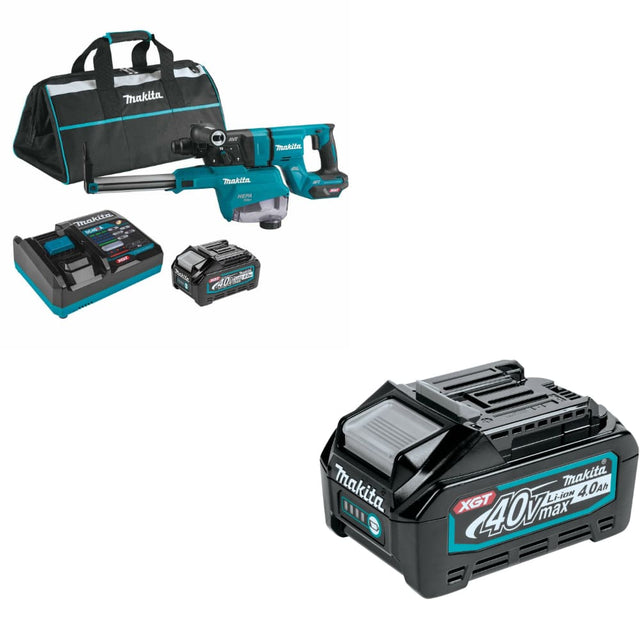 Makita GRH07M1W 40V Max XGT Rotary Hammer Kit W/ FREE BL4040 40V Max XGT Battery
