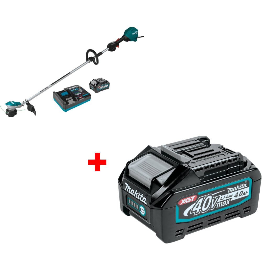 Makita GRU01M1 40V Max XGT 15" String Trimmer Kit w/ FREE BL4040 40V Max Battery