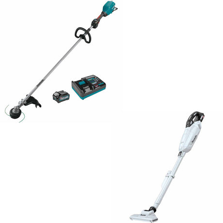 Makita GRU04M1 40V Max XGT String Trimmer Kit W/ FREE GLC02Z 40V Max XGT Vacuum