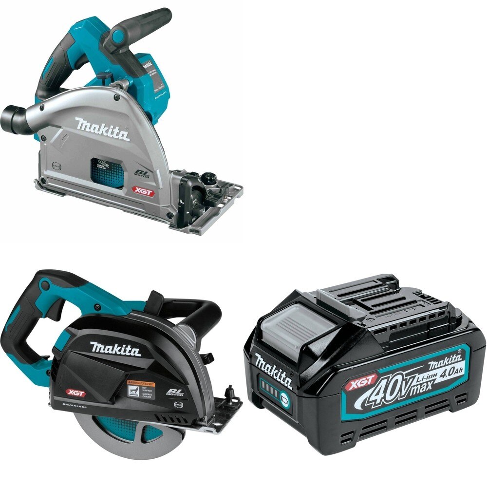 Makita GSC01Z Metal Cutting Saw W/ GPS01Z Plunge Circular Saw and FREE BL4040 Battery