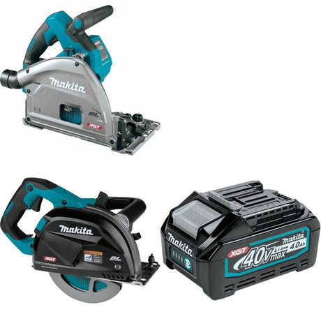 Makita GSC01Z Metal Cutting Saw W/ GPS01Z Plunge Circular Saw and FREE BL4040 Battery