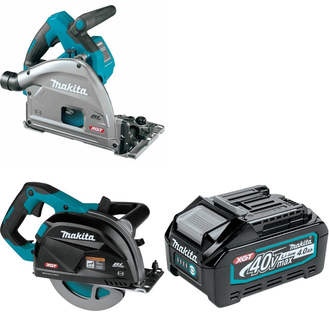 Makita GSC01Z Metal Cutting Saw W/ GPS01Z Plunge Circular Saw and FREE BL4040 Battery