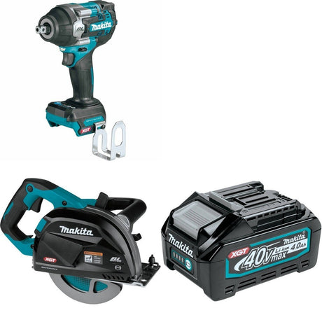 Makita GSC01Z Metal Cutting Saw W/ GWT08Z Impact Wrench and FREE BL4040 Battery