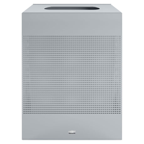 Rubbermaid FGSC22EPLTBK Open Top Square Steel Waste Receptacle with Rigid Plastic Liner