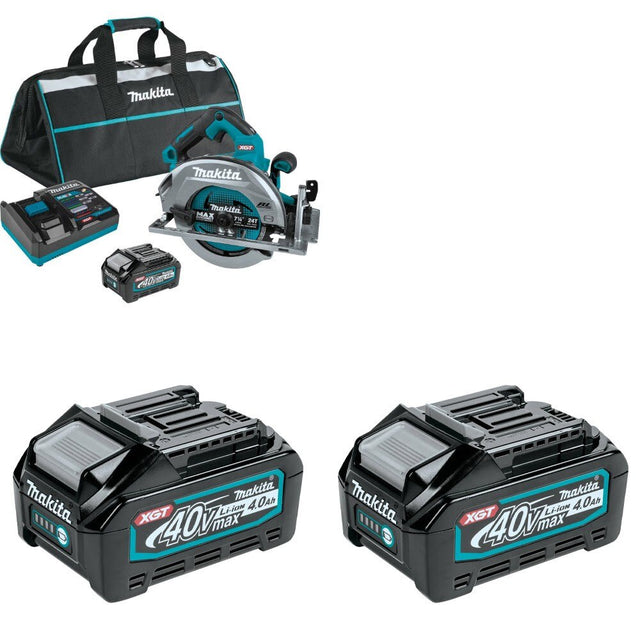 Makita GSH01M1 7-1/4" Circular Saw Kit W/ BL4040 40V 4.0Ah Battery, 2 Pack