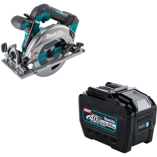 Makita GSH05Z 40V max XGT Brushless Cordless 6-1/2" Circular Saw W/ BL4080F 8.0Ah Battery